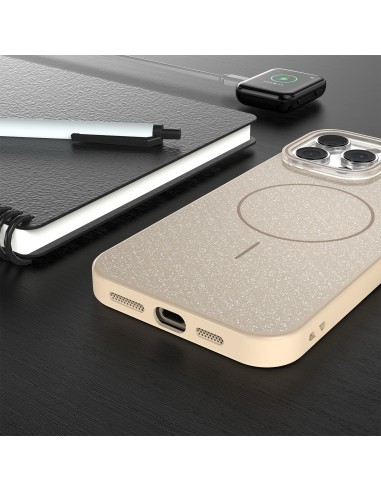 Coque Glitter Thin Magsafe pour iPhone 14 Marron