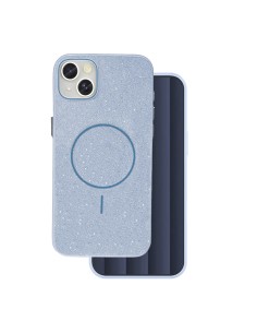 Coque Glitter Thin Magsafe pour iPhone 15 Bleu