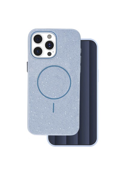 Coque Glitter Thin Magsafe pour iPhone 16 Pro Max Bleu