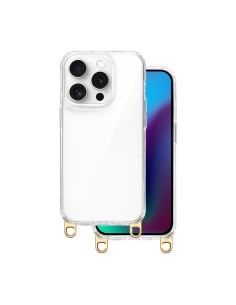 Coque Hook transparente pour iPhone 13 Pro Doré