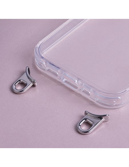 Coque Hook transparente pour iPhone 15 Pro Argenté