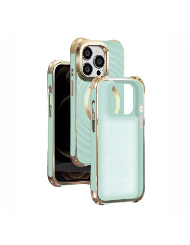 Coque Circle Glam Mag pour iPhone 12 / 12 Pro Vert