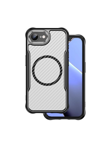 Coque Defender Carbon Mag pour iPhone 16e Noir