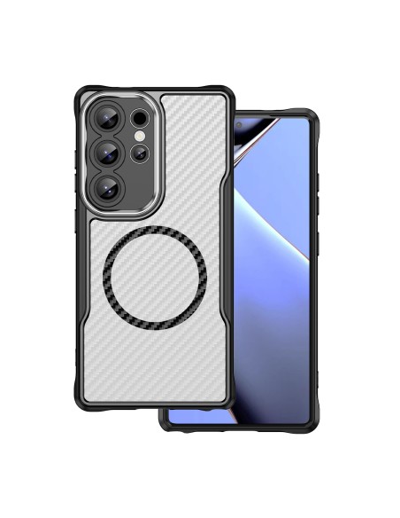 Coque Defender Carbon Mag pour Samsung Galaxy S25 Ultra Noir