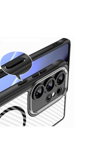 Coque Defender Carbon Mag pour Samsung Galaxy S25 Ultra Noir
