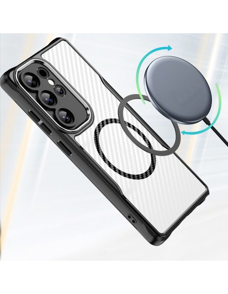 Coque Defender Carbon Mag pour Samsung Galaxy S25 Ultra Noir
