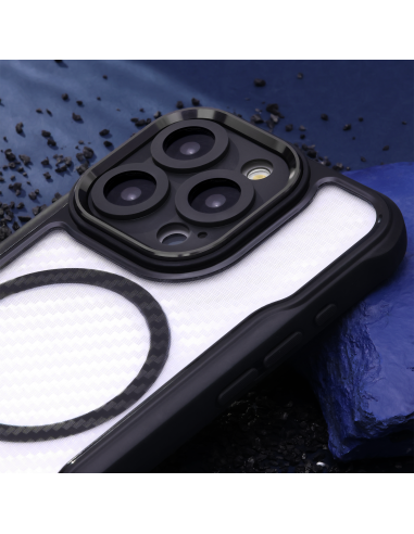 Coque Defender Carbon Mag pour Samsung Galaxy S25 Ultra Noir