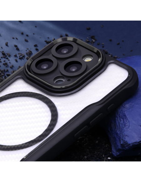 Coque Defender Carbon Mag pour Samsung Galaxy S25 Ultra Noir