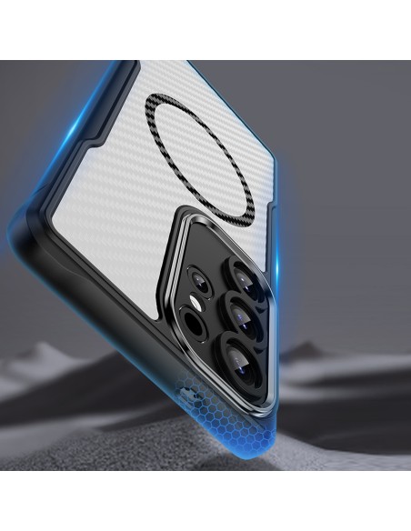 Coque Defender Carbon Mag pour Samsung Galaxy S25 Ultra Noir