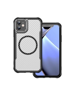 Coque Defender Carbon Mag pour iPhone 12 Noir