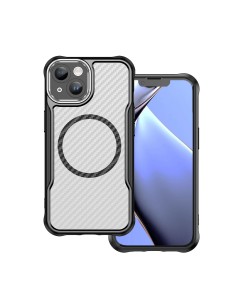 Coque Defender Carbon Mag pour iPhone 15 Noir