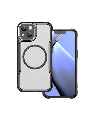 Coque Defender Carbon Mag pour iPhone 15 Noir