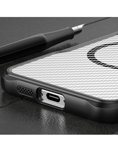Coque Defender Carbon Mag pour Samsung Galaxy S25 Plus Noir