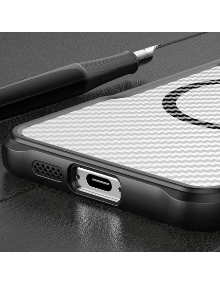 Coque Defender Carbon Mag pour Samsung Galaxy S25 Plus Noir