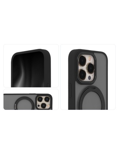 Coque Secure Spinning Mag pour iPhone 12 / 12 Pro Noir