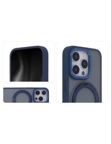 Coque Secure Spinning Mag pour iPhone 15 Pro Max Bleu Marine