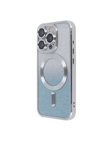 Coque SparkleFlex Mag pour iPhone 14 Pro Bleu Argenté