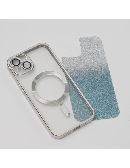 Coque SparkleFlex Mag pour iPhone 14 Pro Bleu Argenté