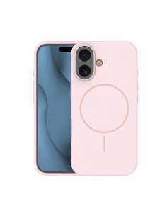 Coque Silicone Thin Magsafe pour iPhone 16 Rose