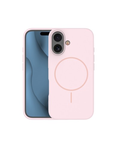 Coque Silicone Thin Magsafe pour iPhone 16 Rose