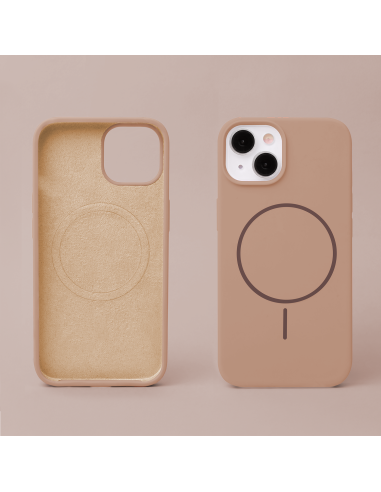 Coque Silicone Thin Magsafe pour iPhone 14 Pro Marron