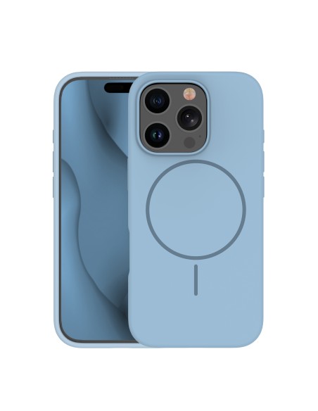 Coque Silicone Thin Magsafe pour iPhone 15 Bleu