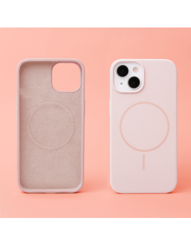Coque Silicone Thin Magsafe pour iPhone 15 Rose