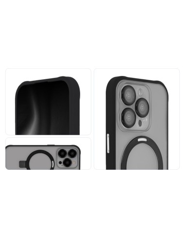 Coque Ring Secure Magsafe pour iPhone 15 Plus Noir