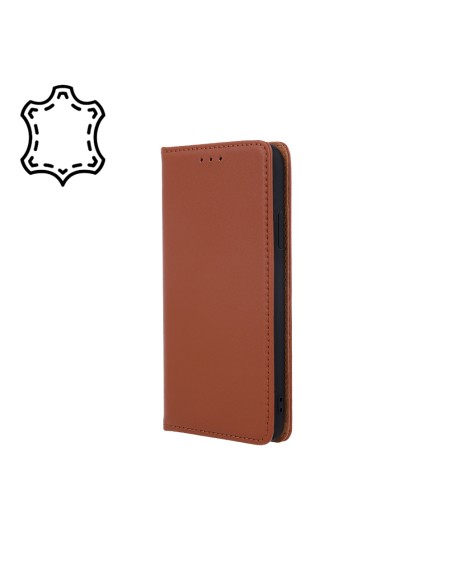 Étui Genuine Cuir Véritable Smart Pro pour Samsung Galaxy A26 5G Marron