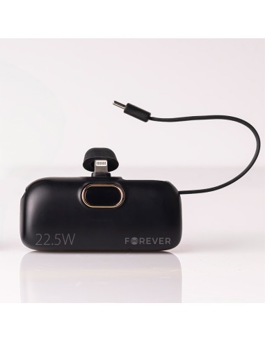 Batterie externe Power Bank Forever mini MTB-100 5000 mAh 22.5W Lightning Noir
