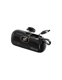 Batterie externe Power Bank Forever mini MTB-100 5000 mAh 22.5W USB-C Noir