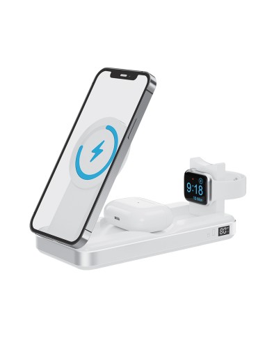 Batterie externe Power Bank Sans fil 3-en-1 MATB-300 10000 mAh Blanc