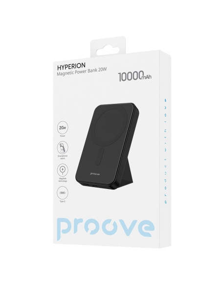 Batterie externe Power Bank Proove Hyperion 10000mAh 20W noir
