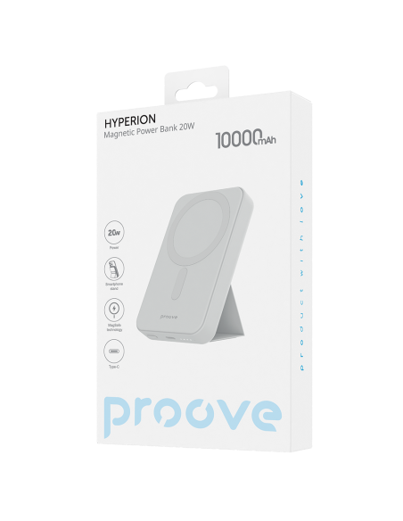 Batterie externe Power Bank Proove Hyperion 10000mAh 20W Blanc