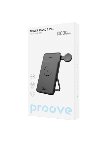 Batterie externe Power Bank Proove 2-en-1 10000mAh 20W Noir