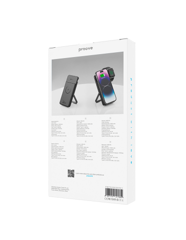 Batterie externe Power Bank Proove 2-en-1 10000mAh 20W Noir