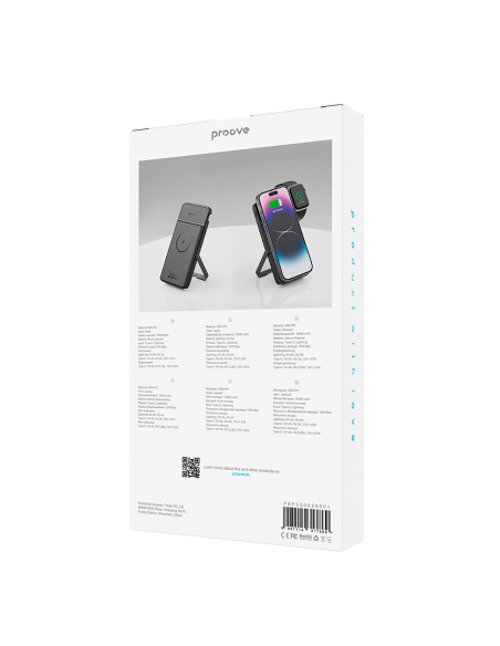 Batterie externe Power Bank Proove 2-en-1 10000mAh 20W Noir