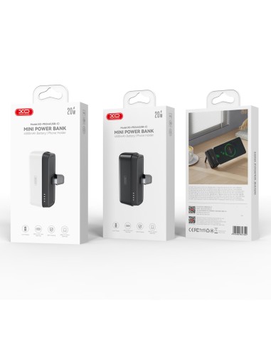 Batterie externe Power Bank XO Mini PR244 20W 5000 mAh USB-C Noir