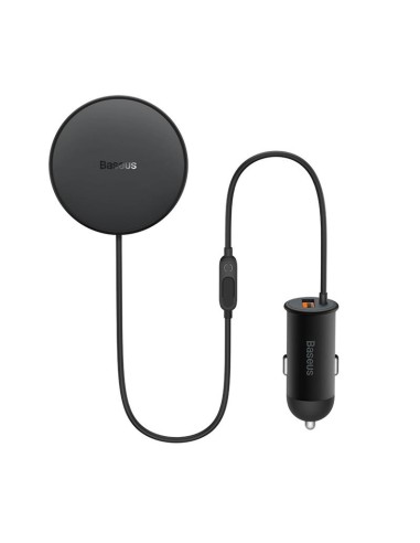 Baseus support voiture CW01 3in1 with wireless charging function 15W and car charger USB-C 25W noir