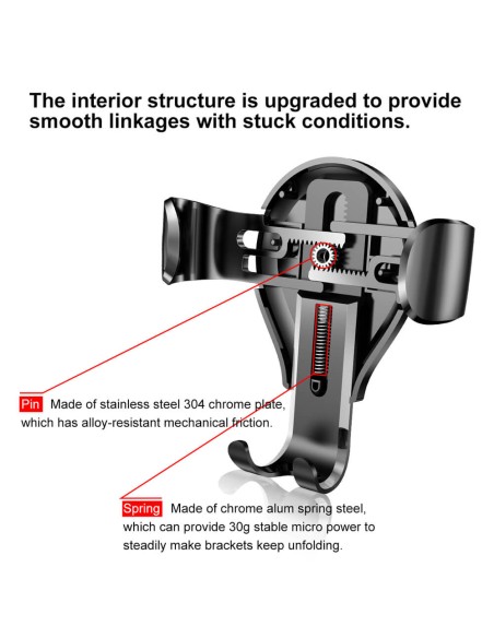 Baseus support voiture Osculum gravity noir
