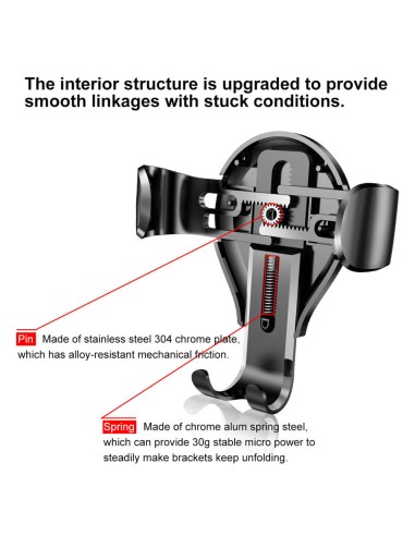 Baseus support voiture Osculum gravity noir-argent
