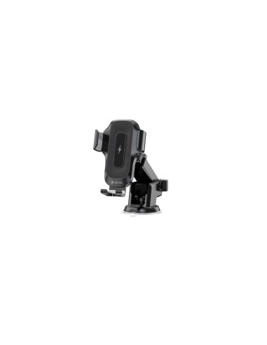 Devia support voiture EA497 with wireless inductive charger noir 15W with suction cup