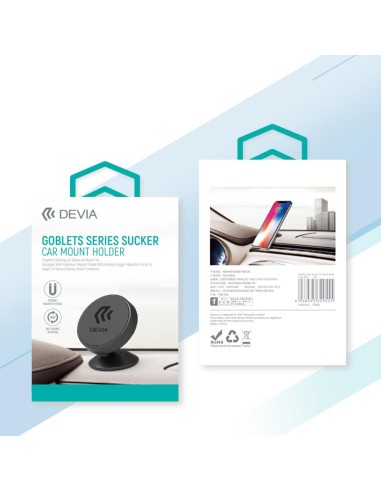 Devia support voiture EL071 magnétique noir