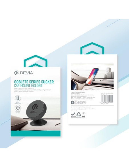 Devia support voiture EL071 magnétique noir
