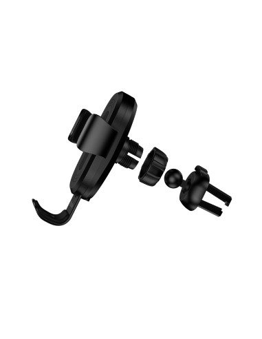 Devia support voiture Gravity with wireless inductive charger noir 10W pour ventilateur