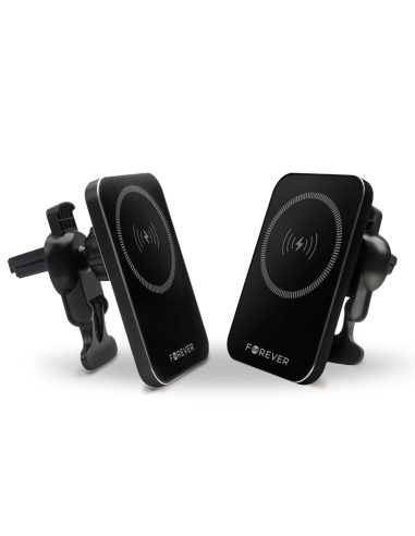 Forever support voiture pour ventilateur MACH-100 magnétique with wireless charging noir 15W