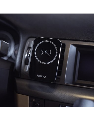 Forever support voiture pour ventilateur MACH-100 magnétique with wireless charging noir 15W