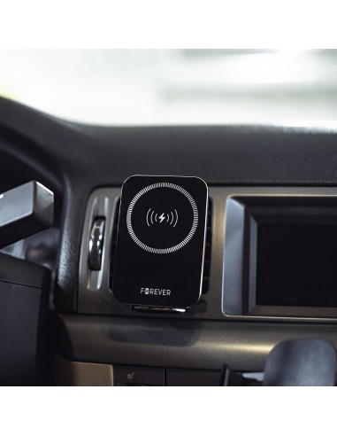 Forever support voiture pour ventilateur MACH-100 magnétique with wireless charging noir 15W