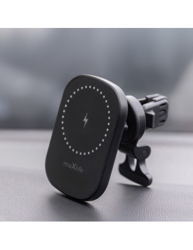 Maxlife support voiture pour ventilateur MXCH-16 magnétique with wireless charging noir 15W