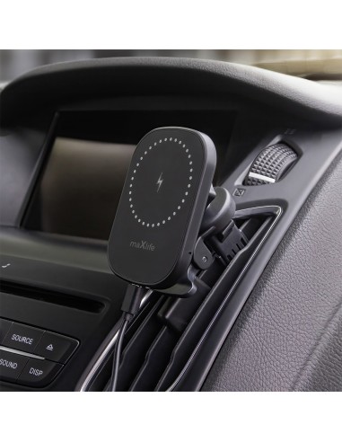 Maxlife support voiture pour ventilateur MXCH-16 magnétique with wireless charging noir 15W